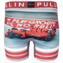 PULL IN Boxer Long Homme Microfibre PULLINEF1 Gris Rouge