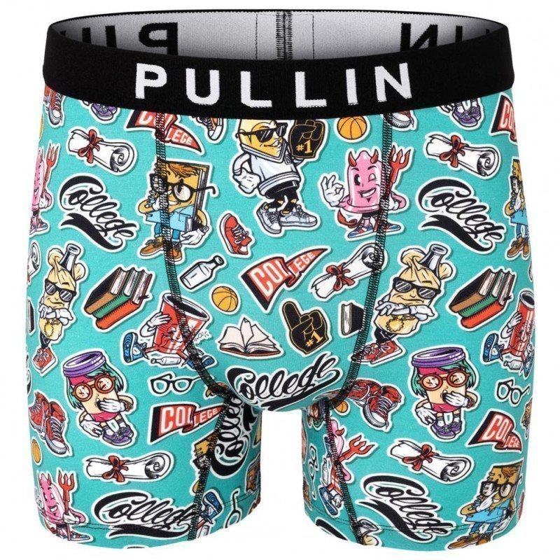 Boxer long Homme COLLEGE Bleu et Cyan