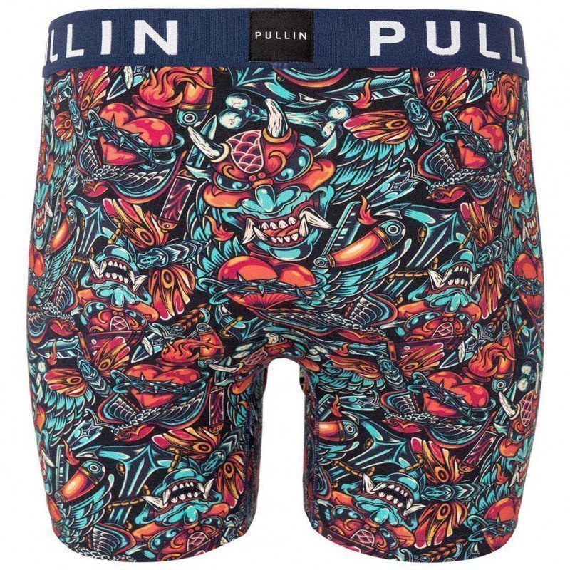 PULL IN Boxer Long Homme Coton Bio FADAGGERDEVIL Bleu