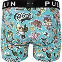 PULL IN Boxer Homme Coton Bio MASCOLLEGE Cyan