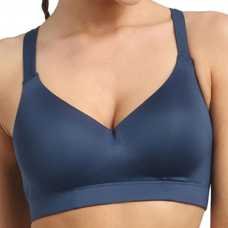 DIM Brassière coquée Femme Microfibre PADDEE Impact modéré Bleu lune