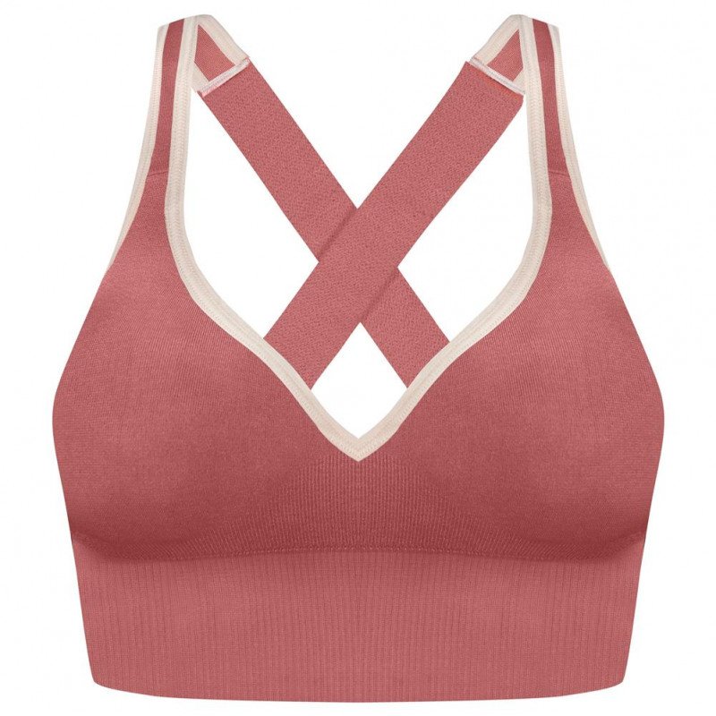 DIM Brassière Femme Microfibre CROPTOP Impact léger Rose cèdre