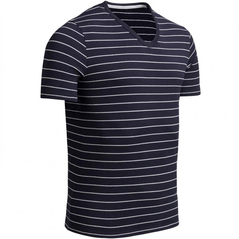 T-shirt manches courtes col en V Homme ORGANIC Bleu et Marine