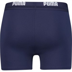 PUMA Boxer Bain Moulant Homme LOGO Marine