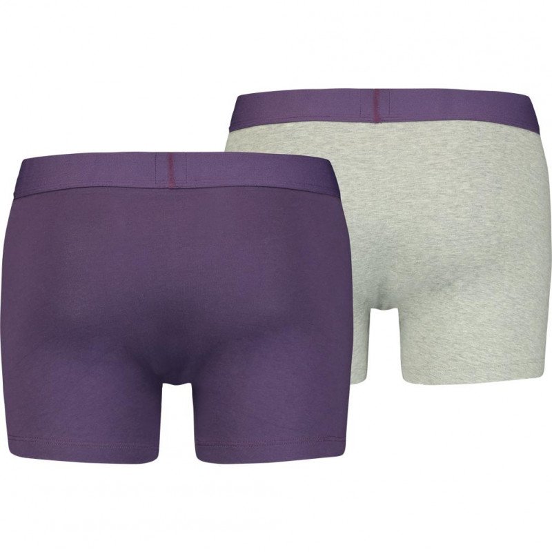 LEVI'S Lot de 2 Boxers Homme Coton SOLIDBASIC Purple