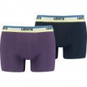 LOT DE 2 Boxer Sous-vêtements Homme LOGON Noir et Violet