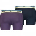 LOT DE 2 Boxer Sous-vêtements Homme LOGON Noir et Violet