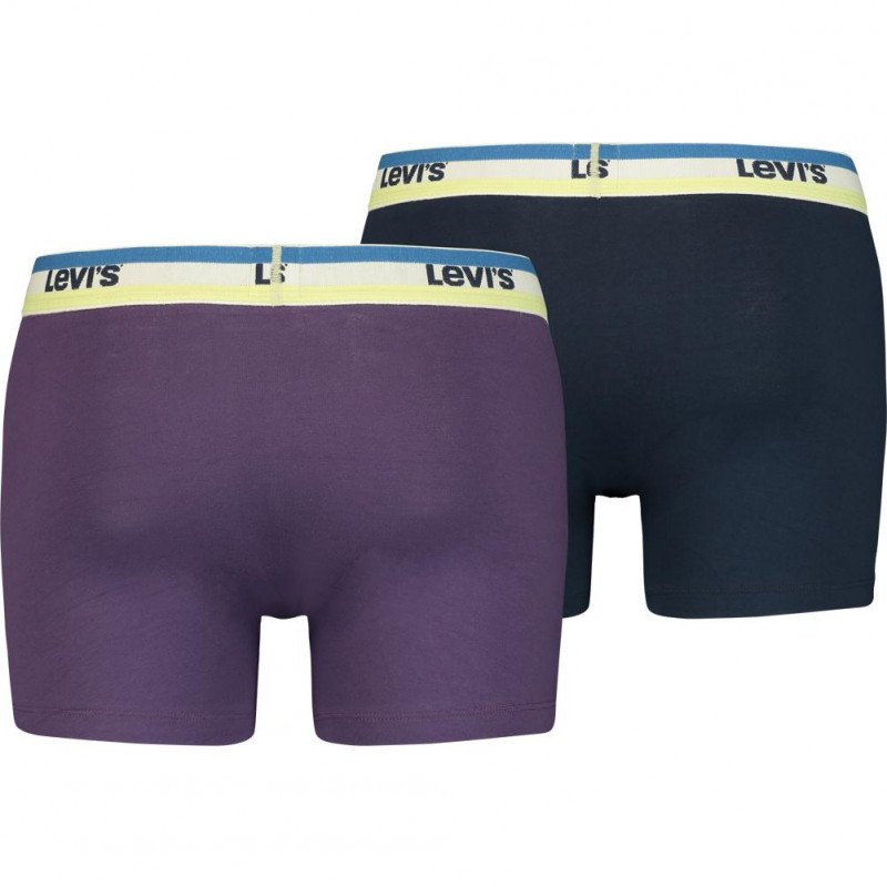 LEVI'S Lot de 2 Boxers Homme Coton LOGON Purple combo