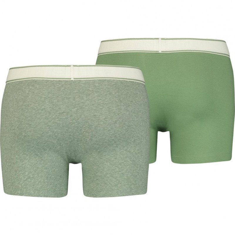 LEVI'S Lot de 2 Boxers Homme Coton VINTAGE HEATHER Vert