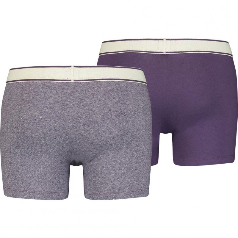 LEVI'S Lot de 2 Boxers Homme Coton VINTAGE HEATHER Purple