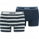 LEVI'S Lot de 2 Boxers Homme Coton SPORTYSTRIPE Marine