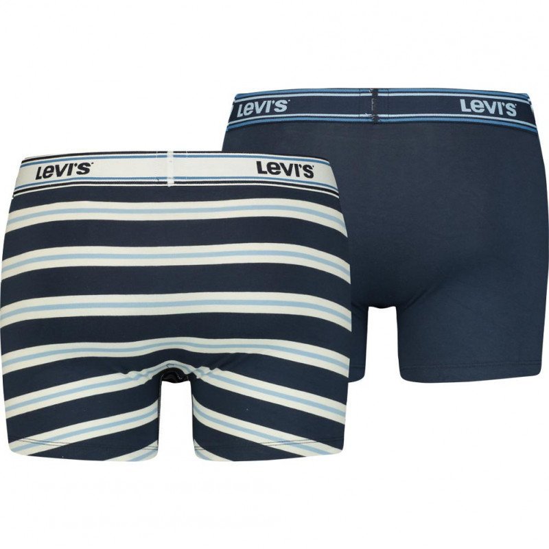 LEVI'S Lot de 2 Boxers Homme Coton SPORTYSTRIPE Marine