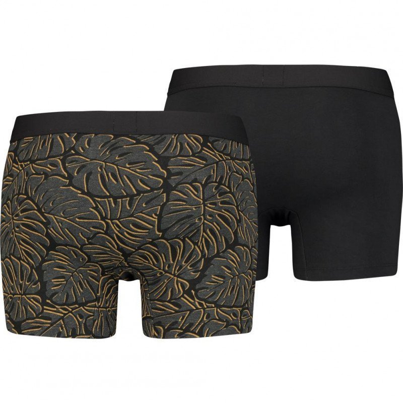 LOT DE 2 Boxer Sous-vêtements Homme MONSTERALEAF Noir et Gris