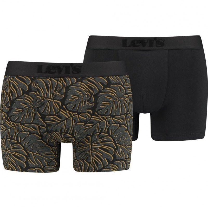 LOT DE 2 Boxer Sous-vêtements Homme MONSTERALEAF Noir et Gris