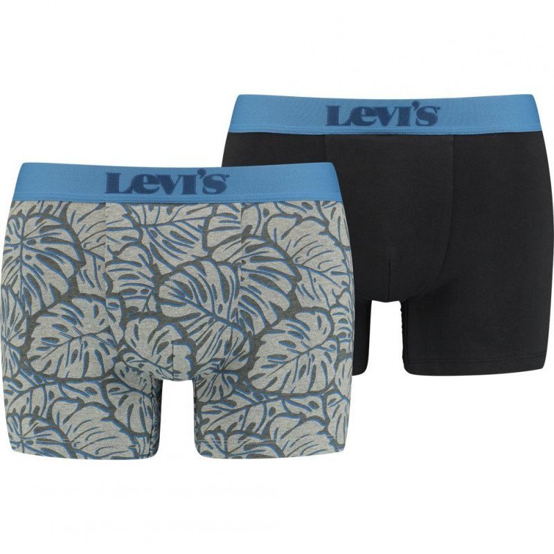 LOT DE 2 Boxer Sous-vêtements Homme MONSTERALEAF Gris et Bleu