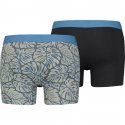 LOT DE 2 Boxer Sous-vêtements Homme MONSTERALEAF Gris et Bleu