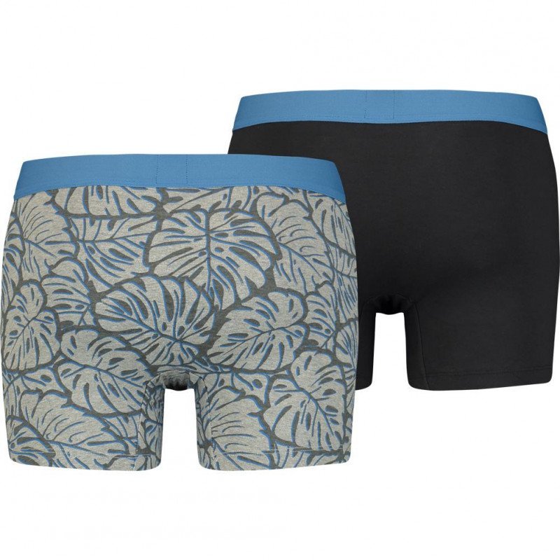 LOT DE 2 Boxer Sous-vêtements Homme MONSTERALEAF Gris et Bleu