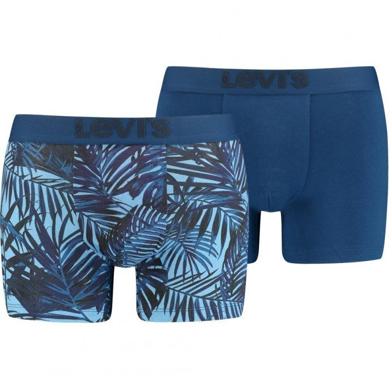 LEVI'S Lot de 2 Boxers Homme Coton TROPICALFERN Bleu