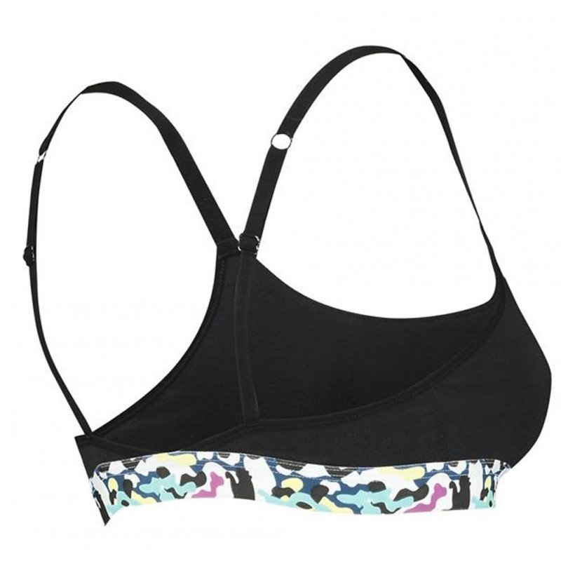 PUMA Brassière Femme Coton PRINTED Noir combo