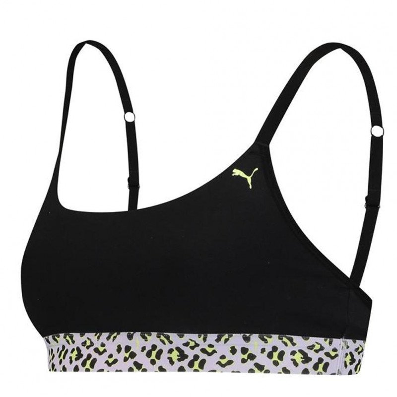 PUMA Brassière Femme Coton PRINTED Purple combo