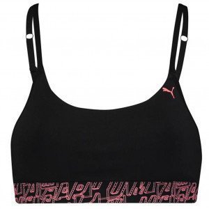 PUMA Brassière Femme Coton PRINTED Pink combo