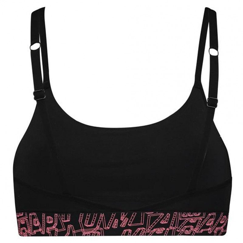 Brassière Femme PRINTED Noir et Rose