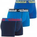 ATHENA Lot de 3 Boxers Garçon Coton TRIOCHOC Marine Pervenche Bleu