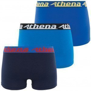 ATHENA 3 Boxers Garçon Coton TRIOCHOC Marine Pervenche Bleu