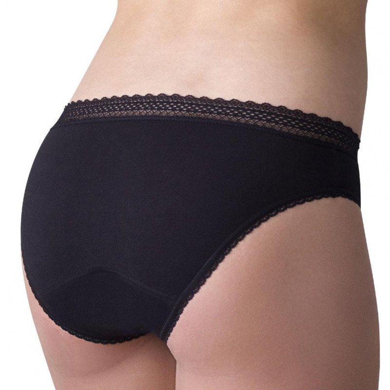 ATHENA Slip menstruelle Femme Coton bio BELLE & CULOTEE Noir