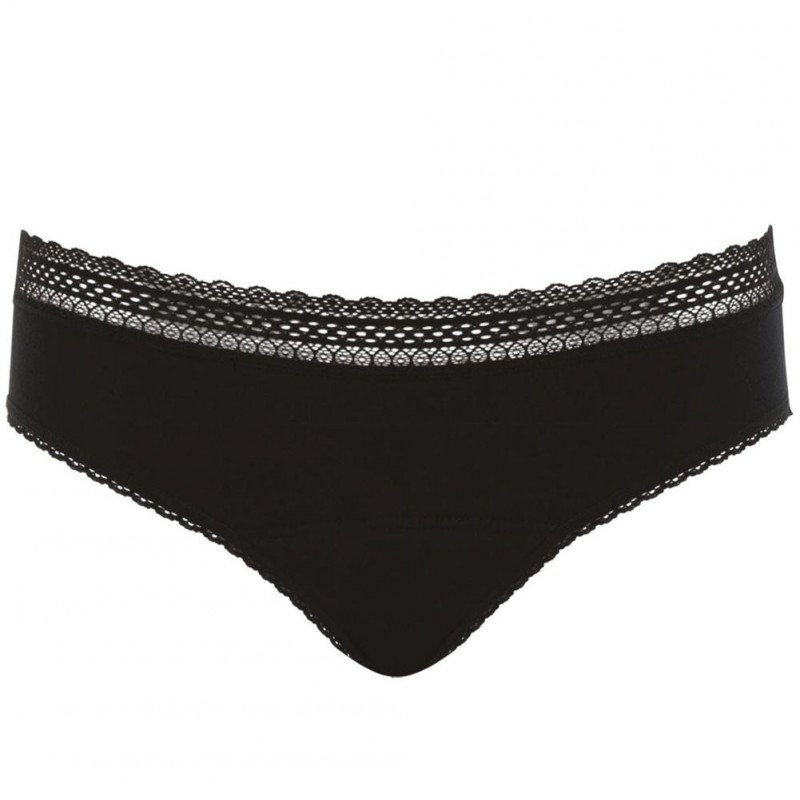 Slip Femme BELLE & CULOTEE Noir et Uni