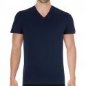 EMINENCE T-shirt Col V Homme Coton FAIT EN FRANCE Marine