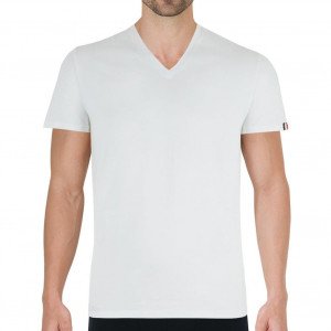 EMINENCE T-shirt Col V Homme Coton FAIT EN FRANCE Blanc