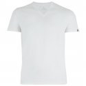 T-shirt manches courtes col en V Homme FAIT EN FRANCE Blanc et Uni