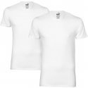 PUMA lot de 2 T-shirts Col rond Homme Coton BASICR Blanc