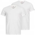 PUMA lot de 2 T-shirts Col V Homme Coton BASICV Blanc