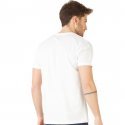 T-shirt manches courtes col rond Homme TSCSKU Blanc et Multicolore