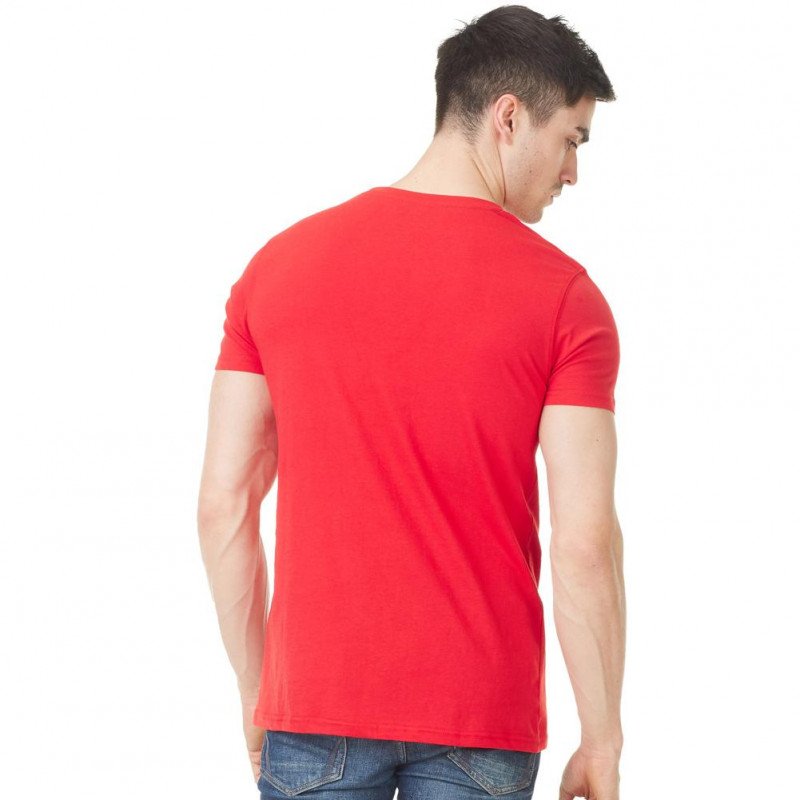 T-shirt manches courtes col rond Homme TSCSTO Rouge et Blanc