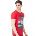 T-shirt manches courtes col rond Homme TSCSTO Rouge et Blanc