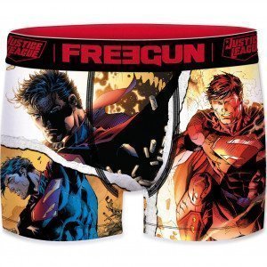 FREEGUN Boxer Homme Microfibre SUP Noir Multicolore DC COMICS