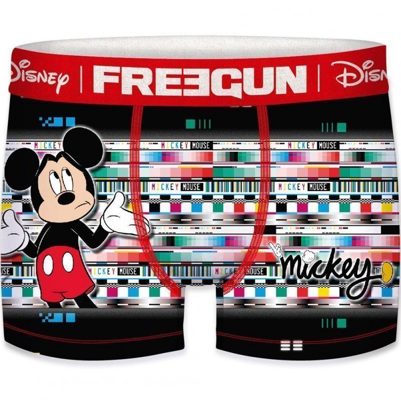 FREEGUN Boxer Homme Microfibre GLI Noir Rouge DISNEY