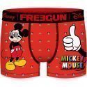 FREEGUN Boxer Homme Microfibre RED Rouge Noir DISNEY