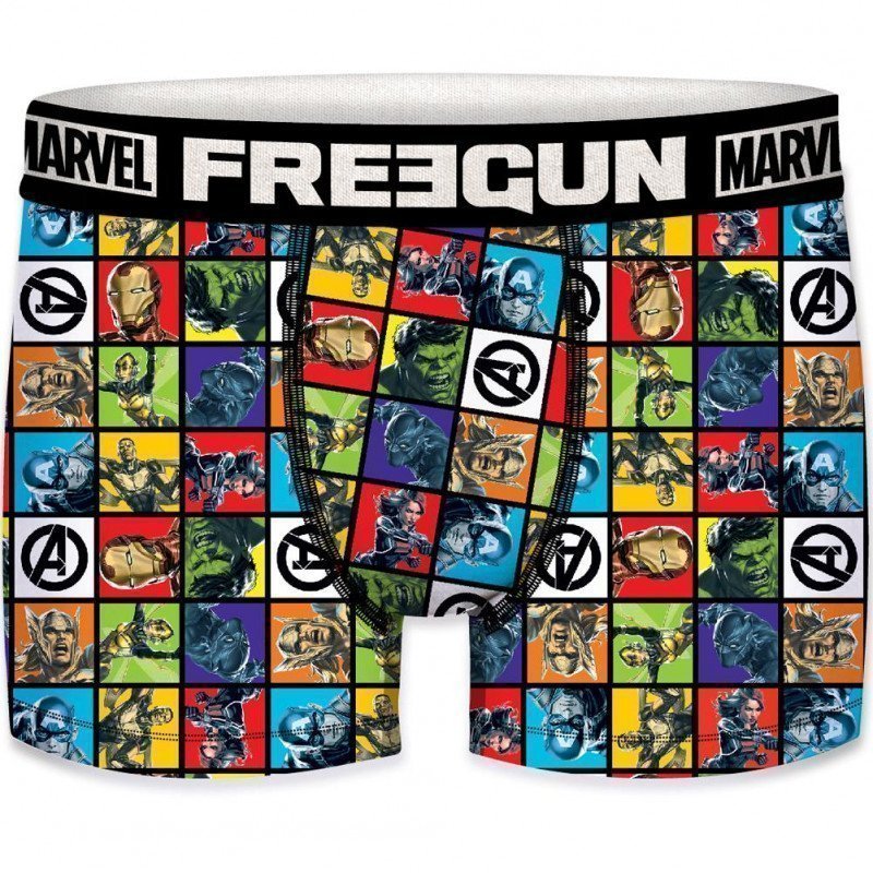 FREEGUN Boxer Homme Microfibre ALL Multicolore MARVEL