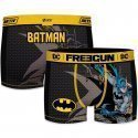 FREEGUN Boxer Homme Microfibre BATAKT Noir Jaune DC COMICS