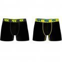 RX SPORT Lot de 2 Boxers Homme Microfibre BMX2ULT Noir Noir