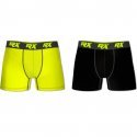 RX SPORT Lot de 2 Boxers Homme Microfibre BMX2ULT Jaune Noir