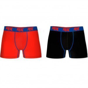 RX SPORT Lot de 2 Boxers Homme Microfibre BMX2ULT Rouge Noir