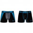 UMBRO Lot de 2 Boxers Homme Microfibre BMX2TECA Bleu Noir