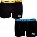 LOT DE 2 Boxer Sous-vêtements Homme BCX2BASS3 Noir et Jaune