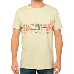 PULL IN T-shirt Col rond Homme Coton LINEFLAMINGO Vert