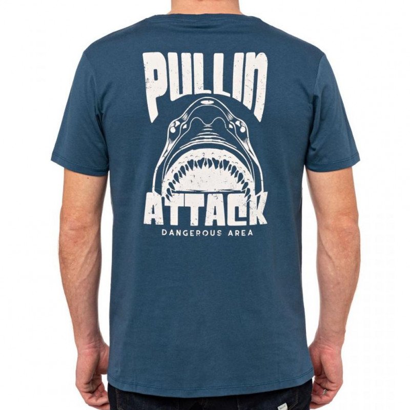 PULL IN T-shirt Col rond Homme Coton PULLINATTACK Bleu